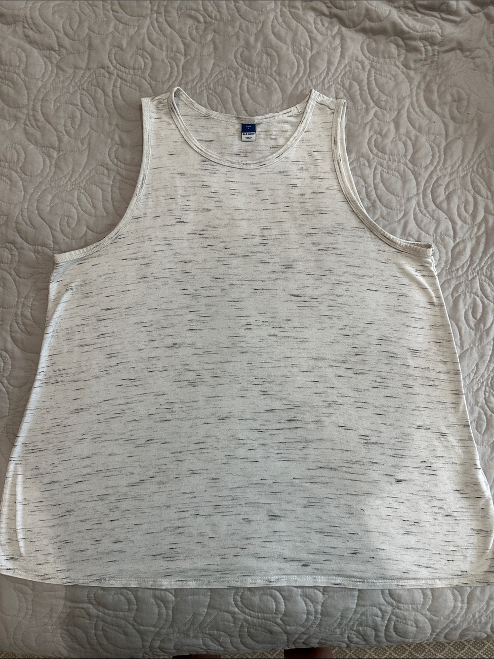Old Navy “Luxe” White Heathered Women's Tank Top- Size Large